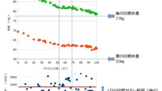 PFCダイエットのグラフ